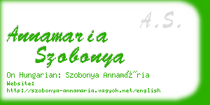 annamaria szobonya business card